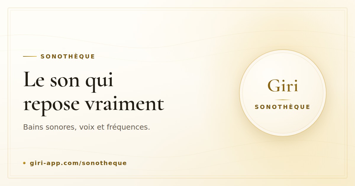 Sonothèque Giri — à l'année