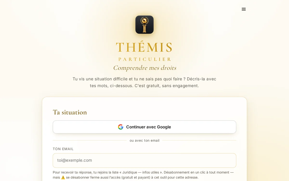 L'accueil de Thémis Particulier : comprendre mes droits