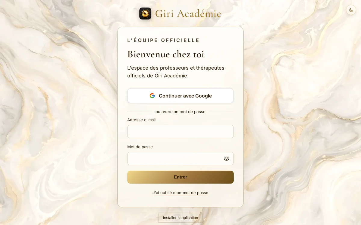 La porte d'entrée de Mon Espace Pro : connexion des professeurs et thérapeutes officiels